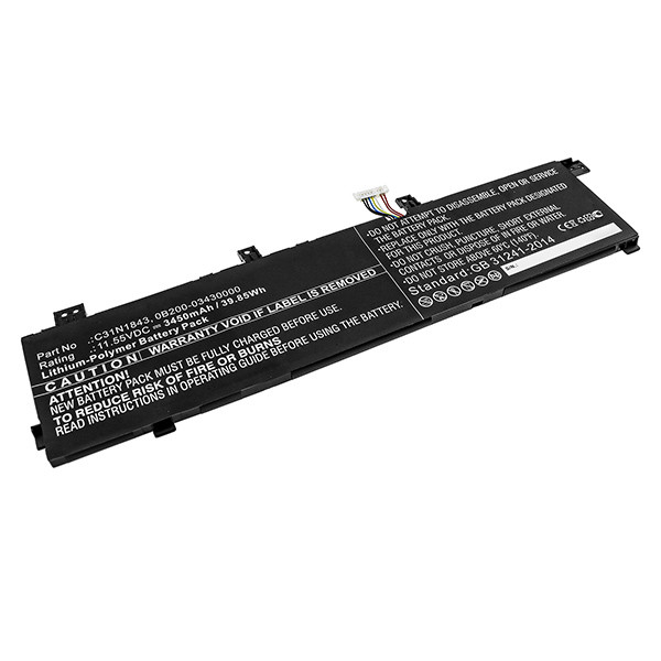 Asus C31N1843 / 0B200-03430000 accu (11.55 V, 3450 mAh, 123accu huismerk)  AAS00749 - 1