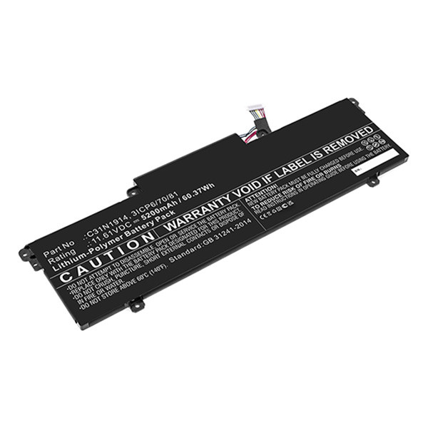 Asus C31N1914 / 0B200-03730100 accu (11.61 V, 5200 mAh, 123accu huismerk)  AAS00852 - 1