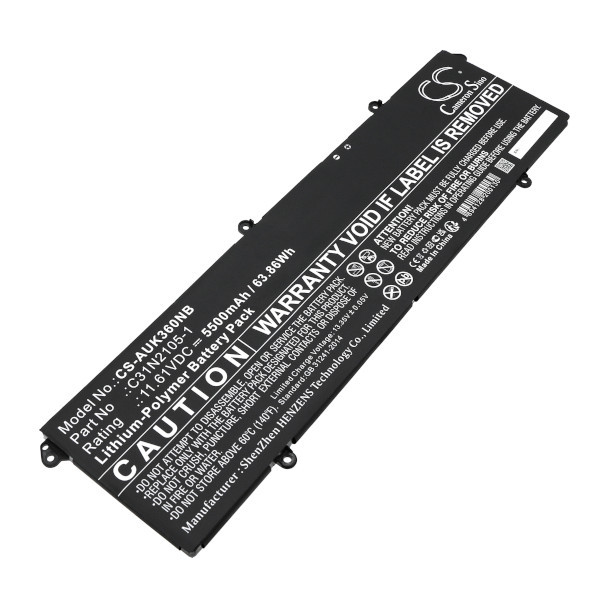 Asus C31N2105-1 / 0B200-04240000 accu (11.61 V, 5500 mAh, 123accu huismerk)  AAS00881 - 1