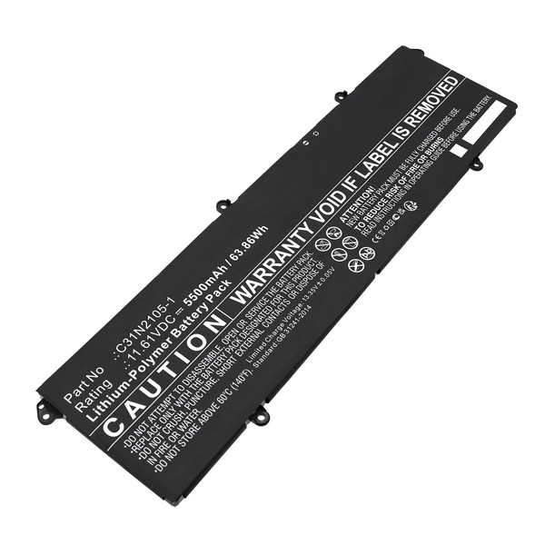 Asus C31N2105-1 / 0B200-04240000 accu (11.61 V, 5500 mAh, 123accu huismerk)  AAS00881 - 1