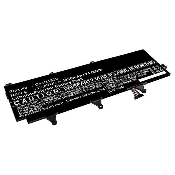 Asus C41N1802 / 0B200-03140100 accu (15.4 V, 4850 mAh, 123accu huismerk)  AAS00795 - 1