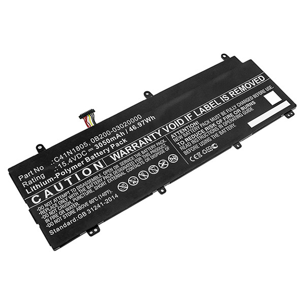 Asus C41N1805 / 0B200-03020000 accu (15.4 V, 3050 mAh, 123accu huismerk)  AAS00792 - 1