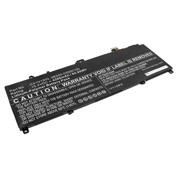 Asus C41N1903 / 0B200-03560100 accu (15.4 V, 4250 mAh, 123accu huismerk)  AAS00746 - 1