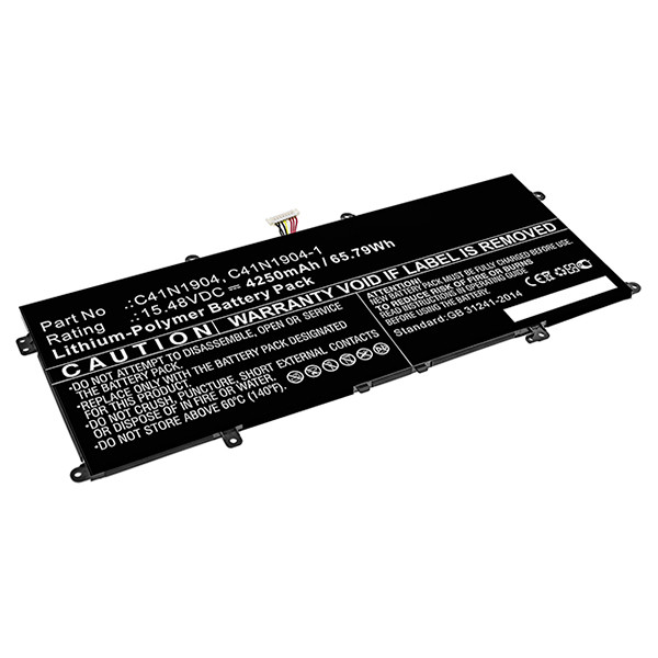 Asus C41N1904 / C41N1904-1 accu (15.48 V, 4250 mAh, 123accu huismerk)  AAS00787 - 1