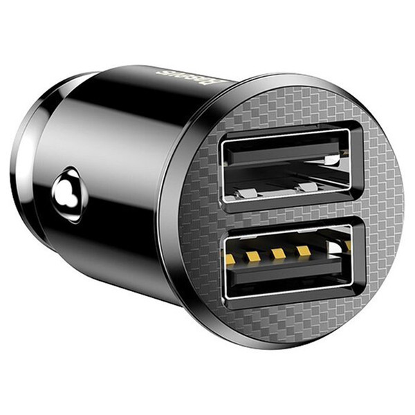 Baseus 2-poorts USB autolader (5V, 3.1A, zwart)  ABA00167 - 3