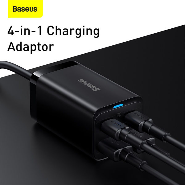 Baseus GaN3 Quick Charger 65W (2x USB QC4.0, 2x USB-C PD3.0)  ABA00134 - 6