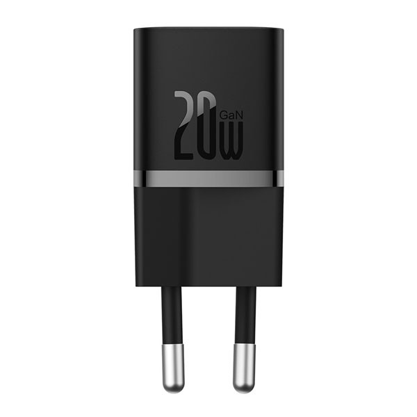 Baseus GaN5 Fast Charger USB-C (20W, zwart)  ABA00166 - 1