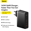 Baseus GaN5 Pro Fast Charger 140W (2x USB-C PD3.1, 1x USB QC4.0)  ABA00154 - 6