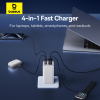 Baseus GaN6 Pro Fast Charger 2x USB-A en 2x USB-C (100W, wit)  ABA00165 - 5