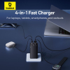 Baseus GaN6 Pro Fast Charger 2x USB-A en 2x USB-C (100W, zwart)  ABA00155 - 5