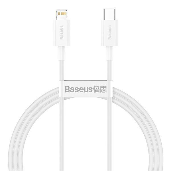 Baseus Superior Fast Charging USB-C naar Lightning kabel 1 meter (20W, wit)  ABA00225 - 1