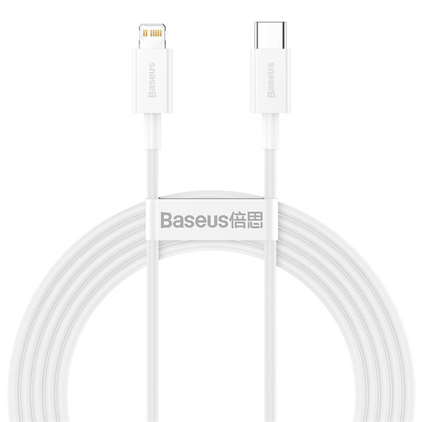 Baseus Superior Fast Charging USB-C naar Lightning kabel 2 meter (20W, wit)  ABA00214 - 1