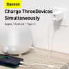 Baseus Superior Fast Charging USB naar micro-USB / USB-C / Lightning kabel 1,5 meter (3.5A, wit)  ABA00227 - 4