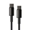 Baseus Tungsten Gold Fast Charging USB naar USB-C kabel 1 meter (6A, 100W, zwart)  ABA00231 - 2