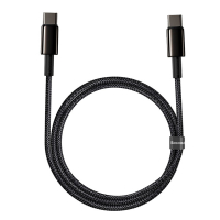 Baseus Tungsten Gold Fast Charging USB naar USB-C kabel 1 meter (6A, 100W, zwart)  ABA00231