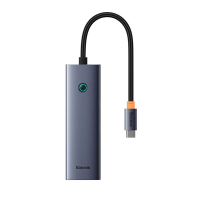 Baseus UltraJoy 4-poorts Hub USB-C naar 4x USB-A (grijs)  ABA00179