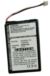 Blaupunkt 523450L110 / 1S2PMX accu (2200 mAh, 123accu huismerk)  ABL00125