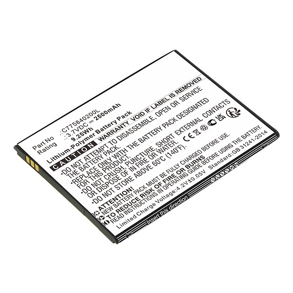 Blu C775840200L accu (3.7 V, 2500 mAh, 123accu huismerk)  ABL00481 - 1