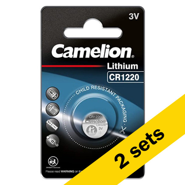 Camelion CR1220 / DL1220 / 1220 Lithium knoopcel batterij 2 stuks  ACA00588 - 1