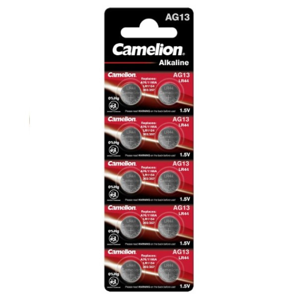 Camelion LR44 / A76 / V13GA Alkaline knoopcel batterij 10 stuks  ACA00238 - 1