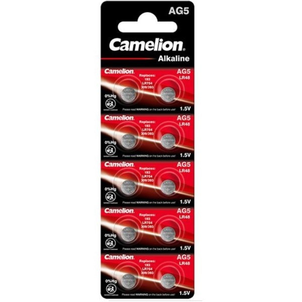 Camelion LR48 / 193 / AG5 Alkaline knoopcel batterij 10 stuks  ACA00510 - 1