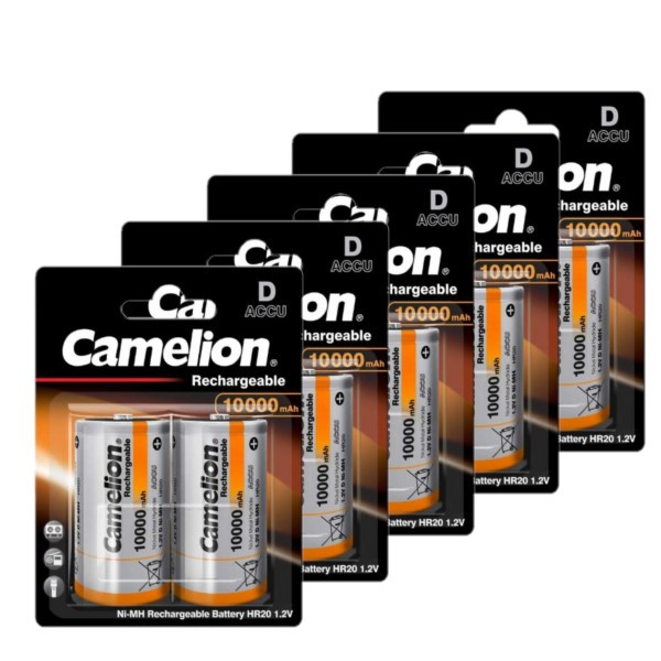 Camelion Oplaadbare D / HR20 Ni-Mh Batterijen (10 stuks, 10000 mAh)  ACA00717 - 1