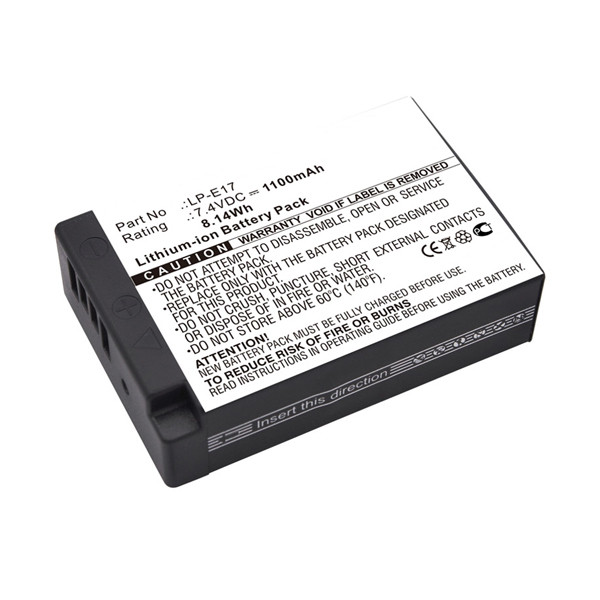 Canon LP-E17 / 9967B002 accu (7.4 V, 1100 mAh, 123accu huismerk)  ACA00513 - 1