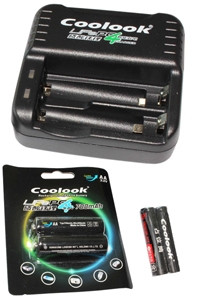 Coolook AA / 14500 universele oplader inclusief 2 batterijen  ACO00034 - 1