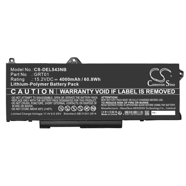 Dell 00P3TJ / 05RGW accu (15,2 V, Li-pl, 4000mAh, 123accu huismerk)  ADE01339 - 1