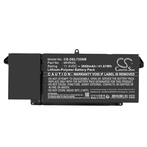 Dell 1PP63 / 4M1JN accu (11,4 V, Li-pl, 3650mAh, 123accu huismerk)  ADE01340 - 1