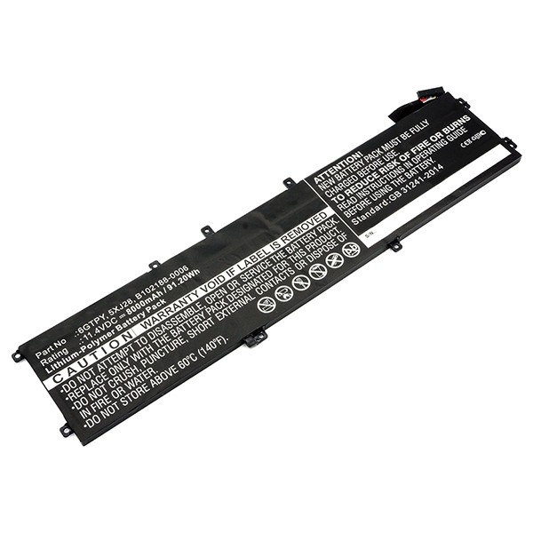 Dell 6GTPY / GPM03 accu (11.4 V, 8000 mAh, 123accu huismerk)  ADE00825 - 1