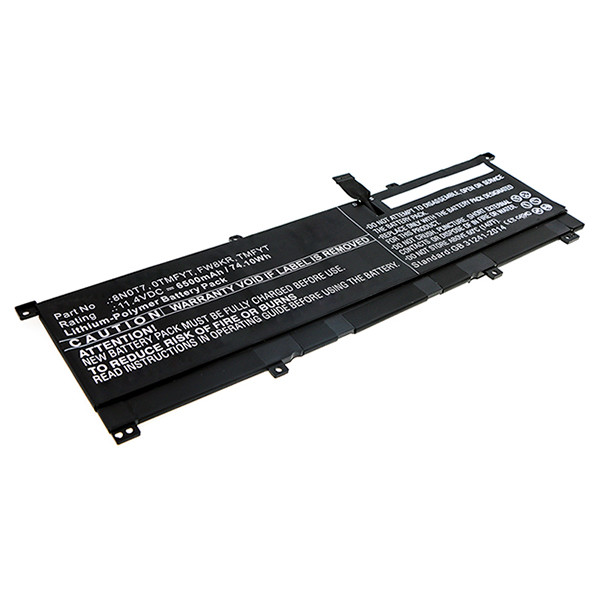 Dell 8N0T7 / TMFYT accu (11.4 V, 6500 mAh, 123accu huismerk)  ADE01007 - 1