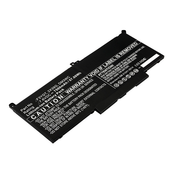 Dell F3YGT accu (7.6 V, 7500 mAh, 60 Wh, 123accu huismerk)  ADE00902 - 1