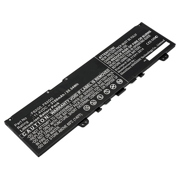 Dell F62G0 accu (11.4 V, 3100 mAh, 38 Wh, 123accu huismerk)  ADE00848 - 1