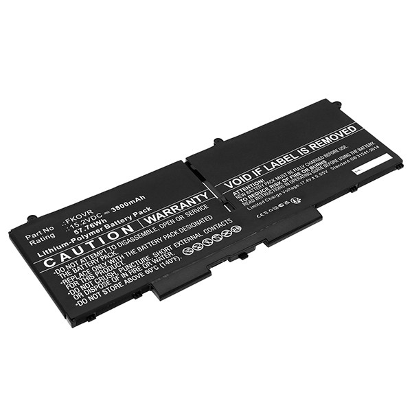 Dell  FK0VR accu (15.2 V, 3800 mAh, 58 Wh, 123accu huismerk)  ADE01327 - 1