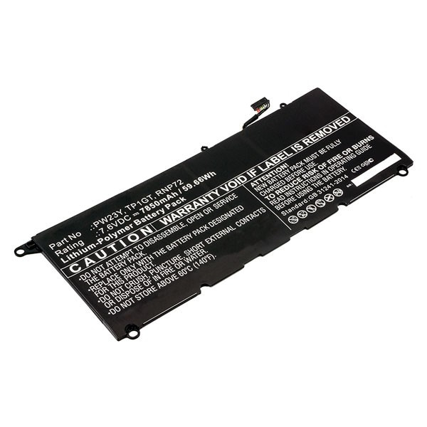 Dell PW23Y accu (7.6 V, 7850 mAh, 60 Wh, 123accu huismerk)  ADE00854 - 1