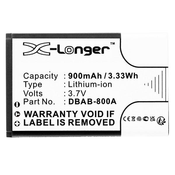 Doro DBAB-800A accu (3.7 V, 900 mAh, 123accu huismerk)  ADO00269 - 2