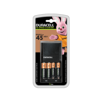 Duracell CEF27 Hi-Speed Advanced Oplader voor oplaadbare AA en AAA Ni-Mh batterijen inclusief batterijen (2x AA 1300 mAh, 2x AAA 750 mAh)  ADU00214