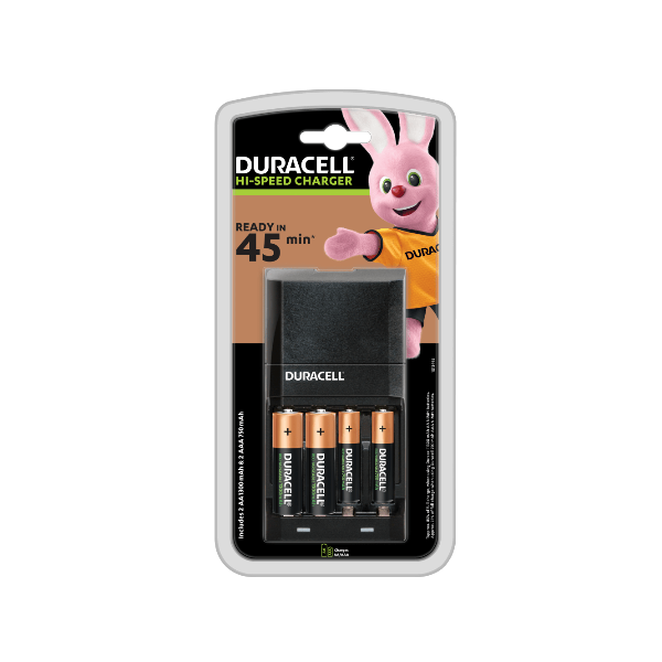 Duracell CEF27 Hi-Speed Advanced Oplader voor oplaadbare AA en AAA Ni-Mh batterijen inclusief batterijen  ADU00214 - 1