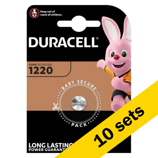 Duracell CR1220 / DL1220 / 1220 Lithium knoopcel batterij 10 stuks  ADU00281 - 1