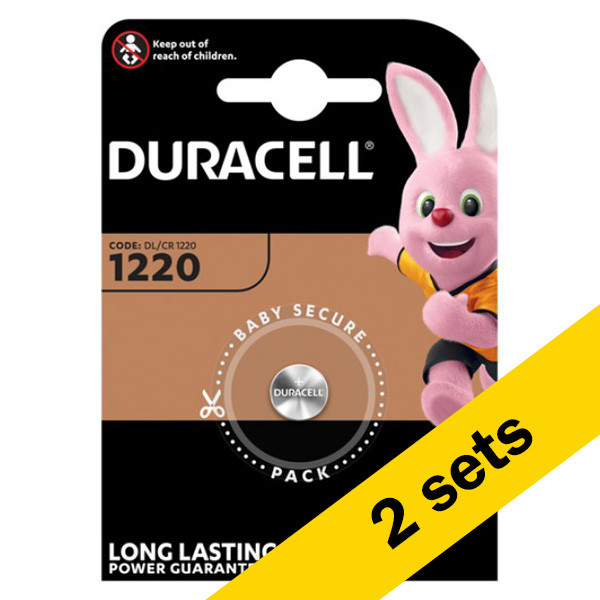 Duracell CR1220 / DL1220 / 1220 Lithium knoopcel batterij 2 stuks  ADU00282 - 1