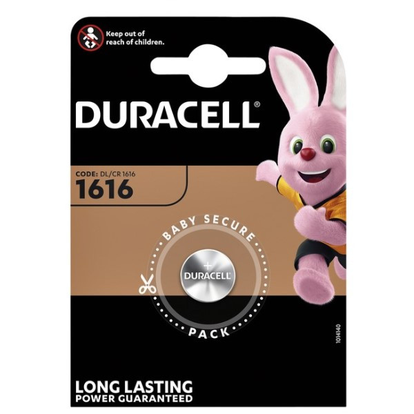 Duracell CR1616 Lithium knoopcel batterij 1 stuk  ADU00151 - 1
