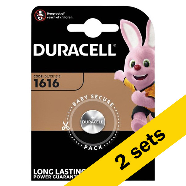 Duracell CR1616 Lithium knoopcel batterij 2 stuks  ADU00283 - 1