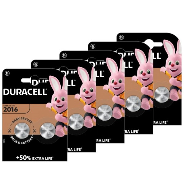 Duracell CR2016 3V Lithium knoopcel batterij 10 stuks  ADU00293 - 1