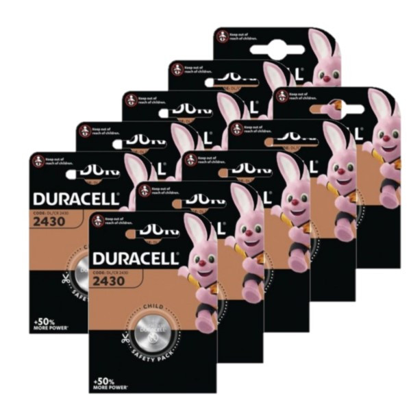 Duracell CR2430 3V Lithium knoopcel batterij 10 stuks  ADU00297 - 1