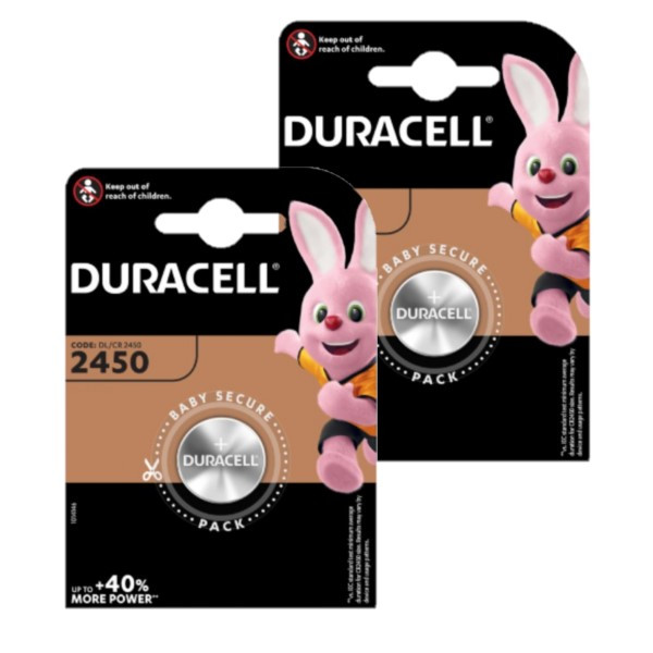 Duracell CR2450 3V Lithium knoopcel batterij 2 stuks  ADU00301 - 1