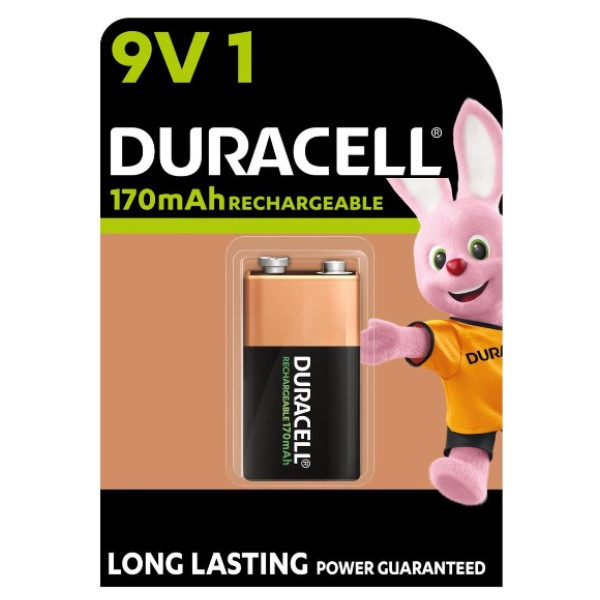 ondersteboven Briesje doen alsof Duracell Oplaadbare 9V / E-block / 6HR61 Ni-Mh Batterij (1 stuk, 170 mAh)  Duracell 123accu.nl