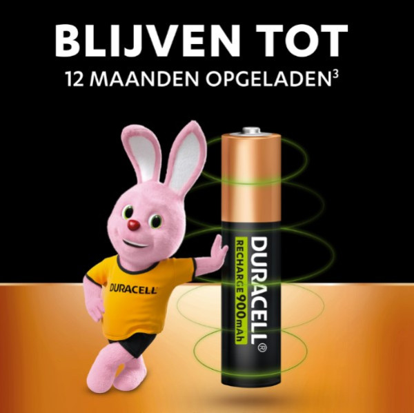 Duracell Oplaadbare AAA / HR03 Ni-Mh Batterijen (20 stuks, 900 mAh)  ADU00373 - 4