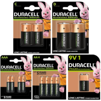 Duracell Oplaadbare AA / AAA / C / D en 9V Ni-Mh Batterijen Multipack  ADU00369