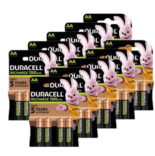 Duracell Oplaadbare AA / HR6 Ni-Mh Batterijen (40 stuks, 1300 mAh)  ADU00380 - 1